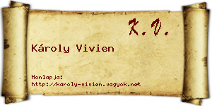 Károly Vivien névjegykártya