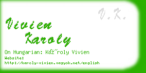 vivien karoly business card